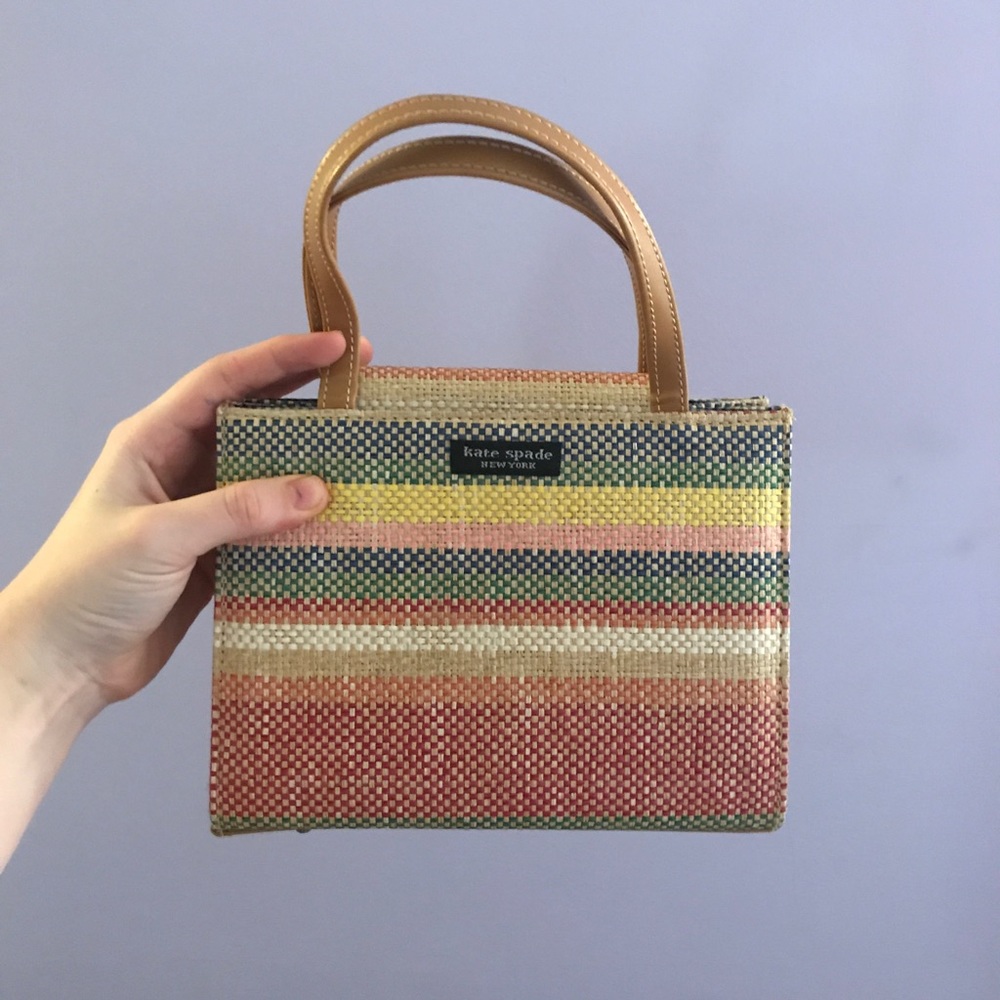 Kate Spade Multicored Straw Mini Tote